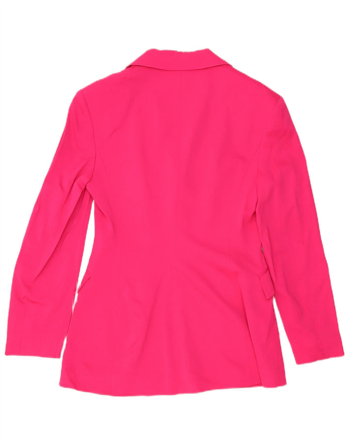 Zara Womens 2 Button Blazer Jacket UK 12 Medium Pink Viscose
