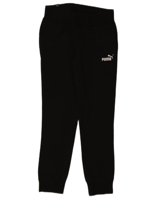 PUMA Womens Tracksuit Trousers Joggers UK 8 Small Black Cotton