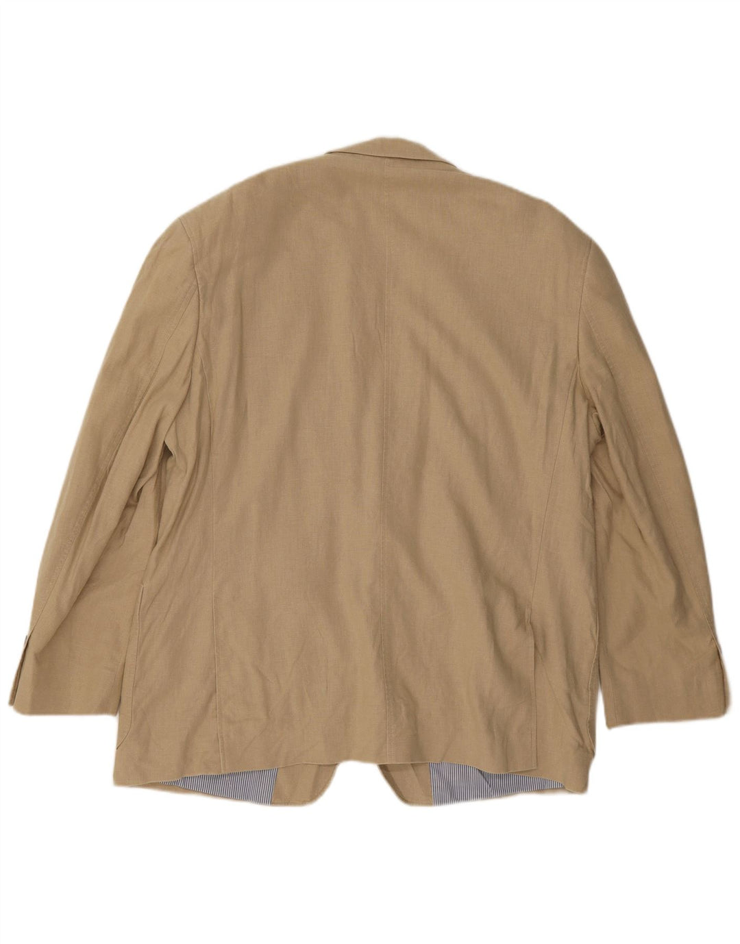 Marks & Spencer Mens 2 Button Blazer Jacket UK 40 Large Beige Linen