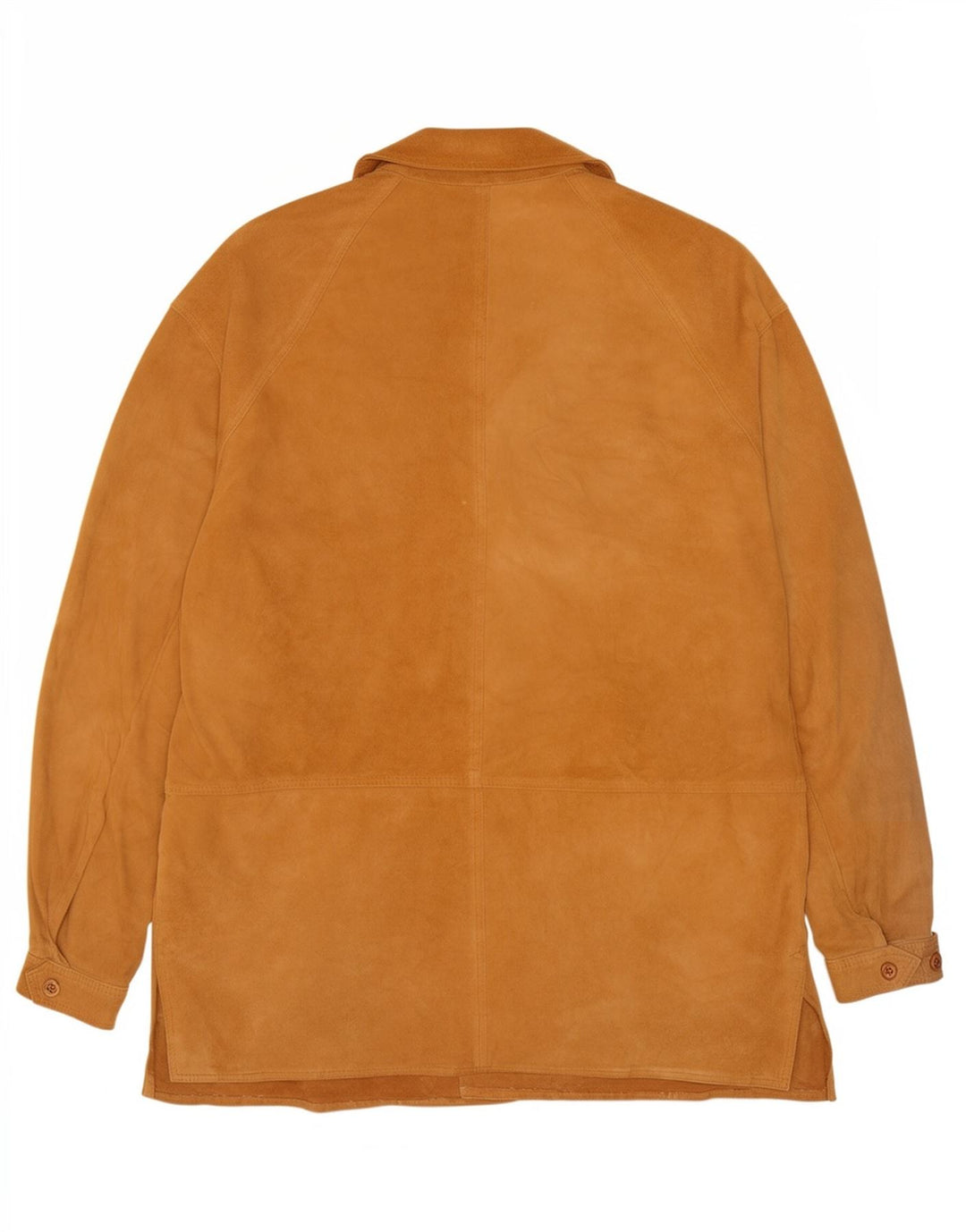 Vintage Mens Suede Jacket IT46 Small Beige