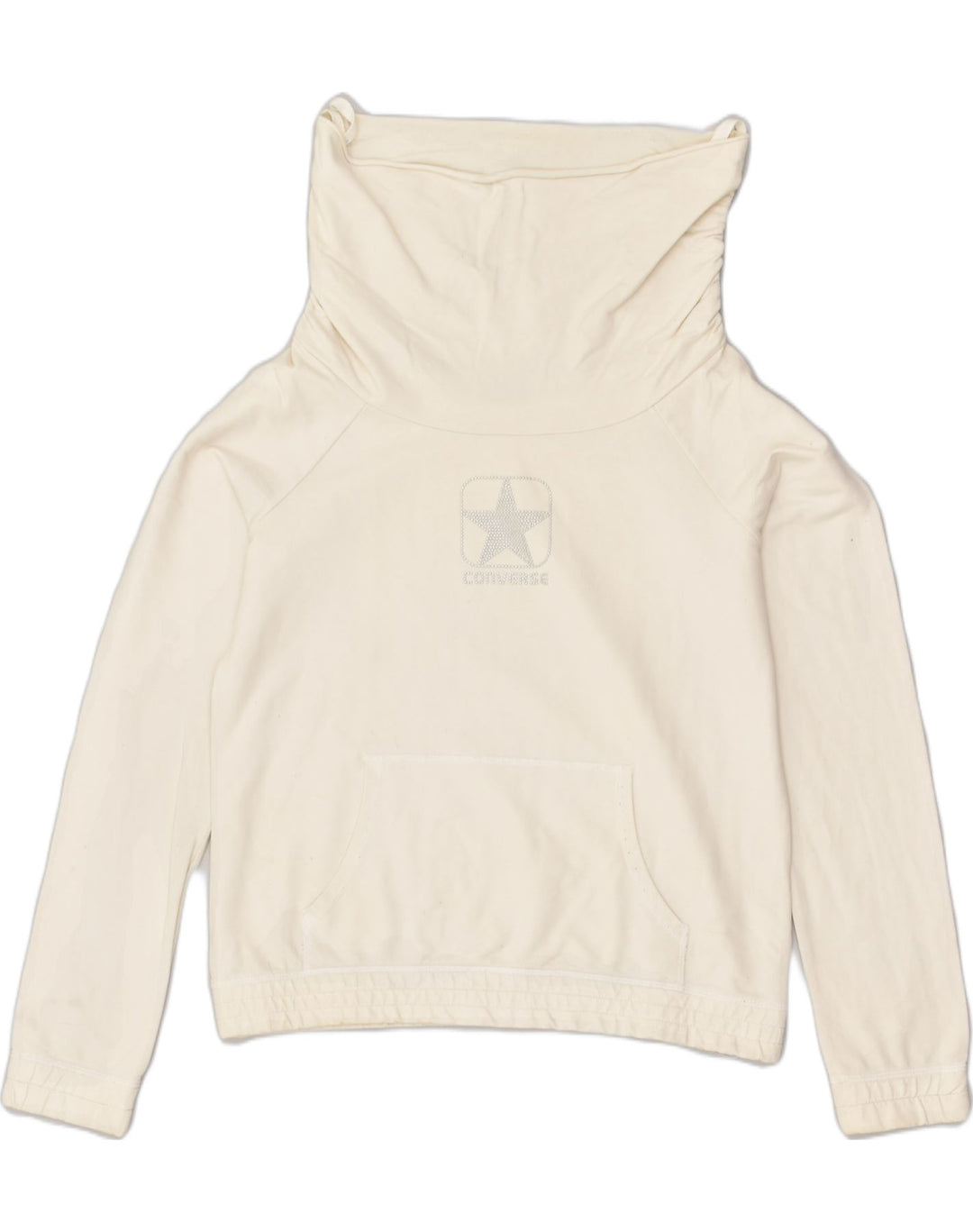 CONVERSE Womens Sweatshirt Jumper UK 18 XL White Cotton | Vintage Converse | Thrift | Second-Hand Converse | Used Clothing | Messina Hembry 