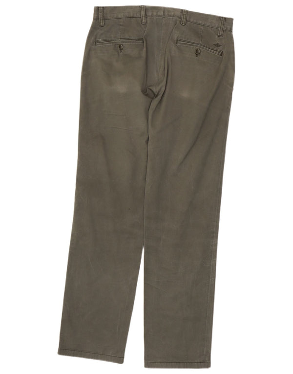 DOCKERS Mens Slim Fit Chino Trousers W32 L32 Khaki Cotton