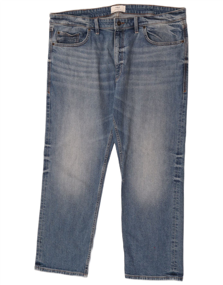 Marks & Spencer Mens Straight Jeans W40 L29 Blue Cotton