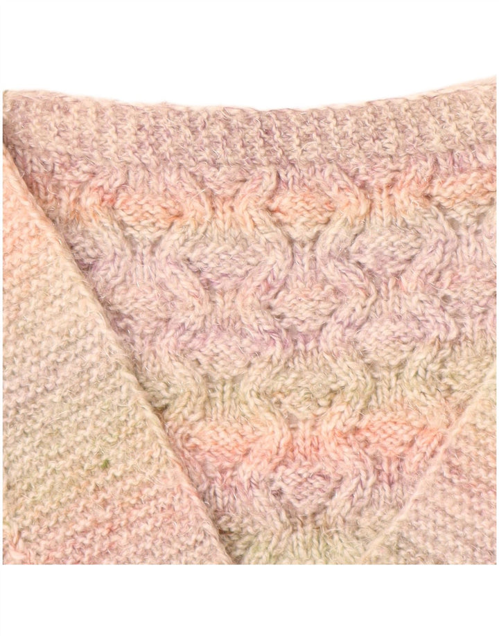 VINTAGE Womens Vest Tank Top UK 16 Large Pink Striped