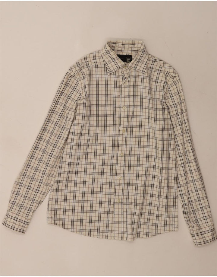 Gas Mens Shirt Medium White Check