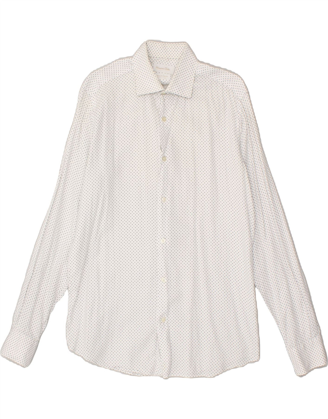 MASSIMO DUTTI Mens Shirt Size 40 Medium White Spotted | Vintage Massimo Dutti | Thrift | Second-Hand Massimo Dutti | Used Clothing | Messina Hembry 