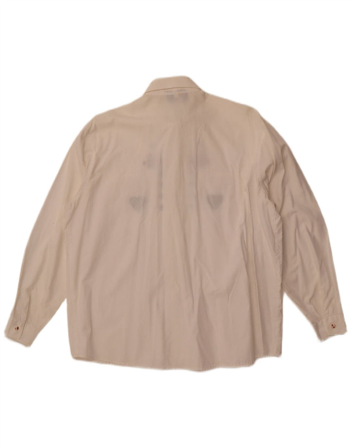 Vintage Womens Graphic Shirt UK 14 Large White Cotton