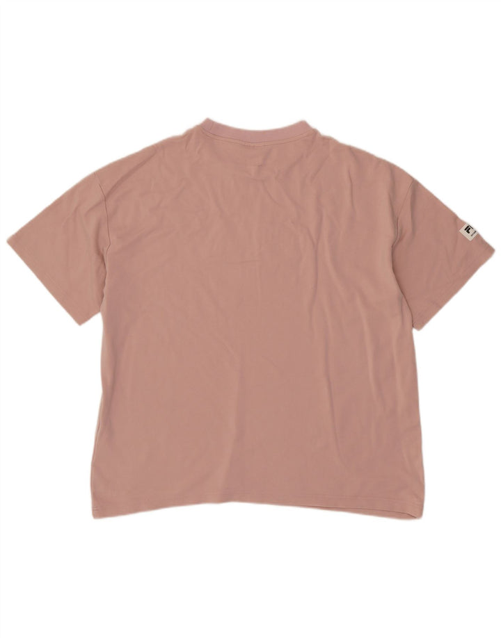 FILA Womens Oversized Graphic T-Shirt Top UK 16 Large Pink Viscose