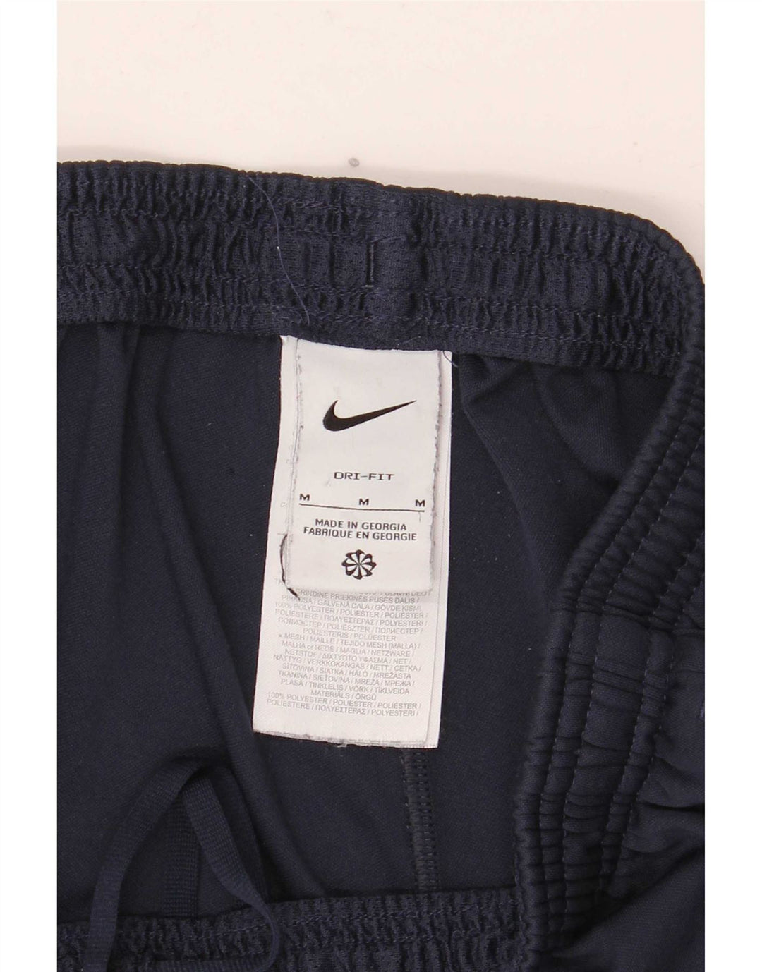 Nike Mens Dri Fit Tracksuit Trousers Medium Navy Blue Colourblock Polyester