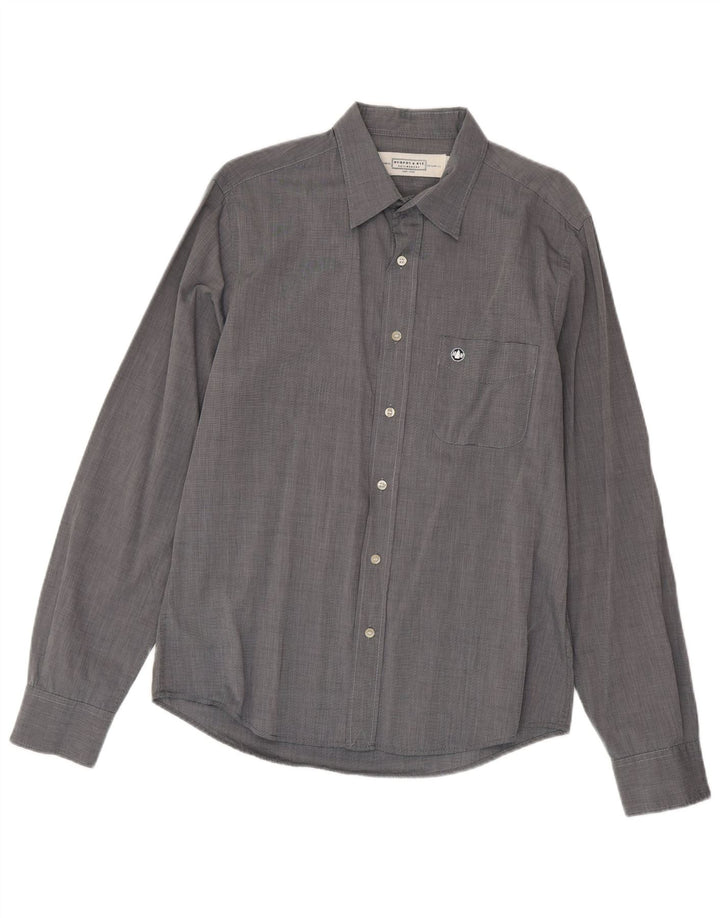 Murphy & Nye Mens Slim Fit Shirt Large Grey