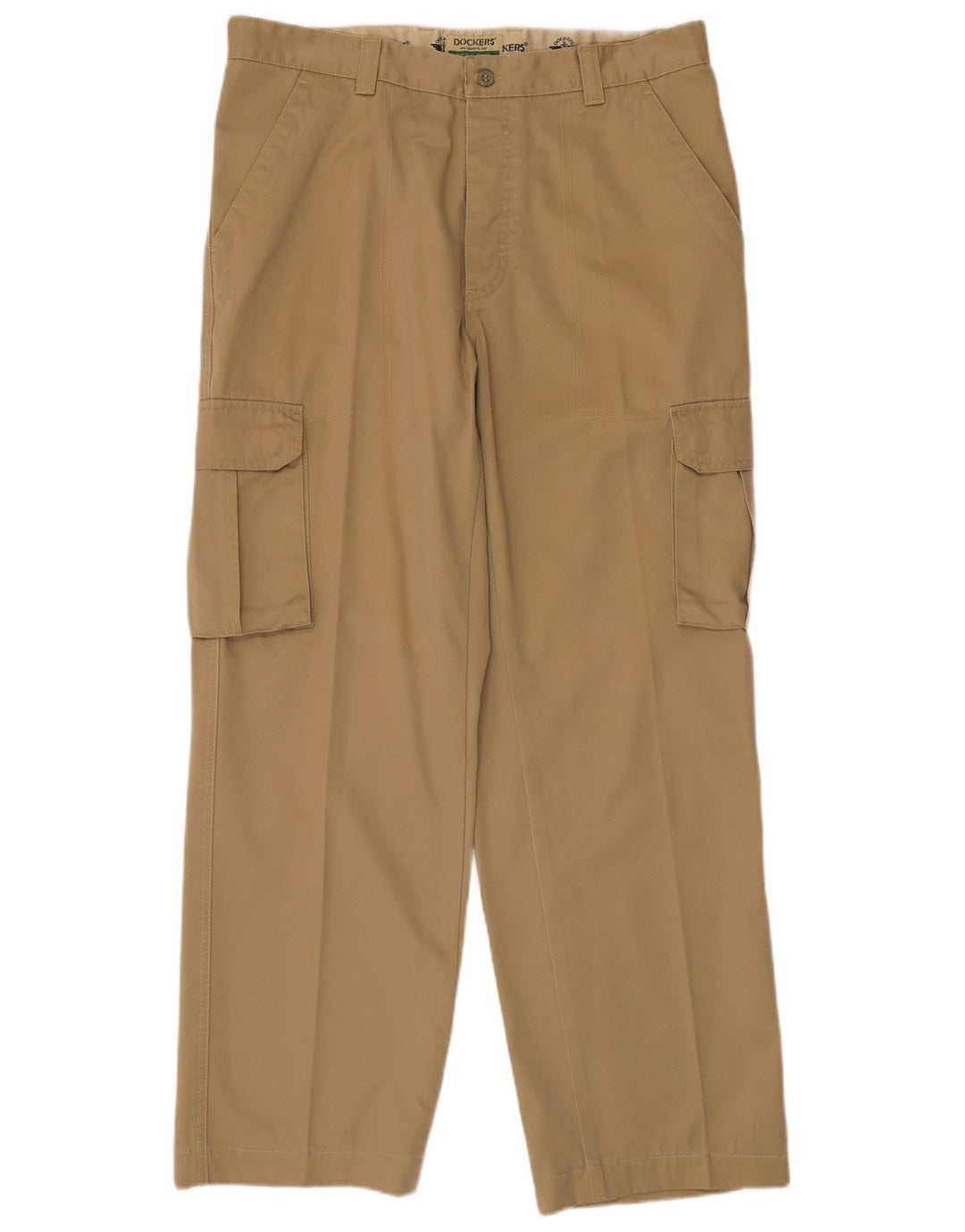 Dockers Mens Khakis Straight Cargo Trousers W36 L29 Beige Cotton