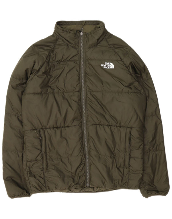 The North Face Mens Graphic Liner Padded Jacket UK 40 Large Green Polyester