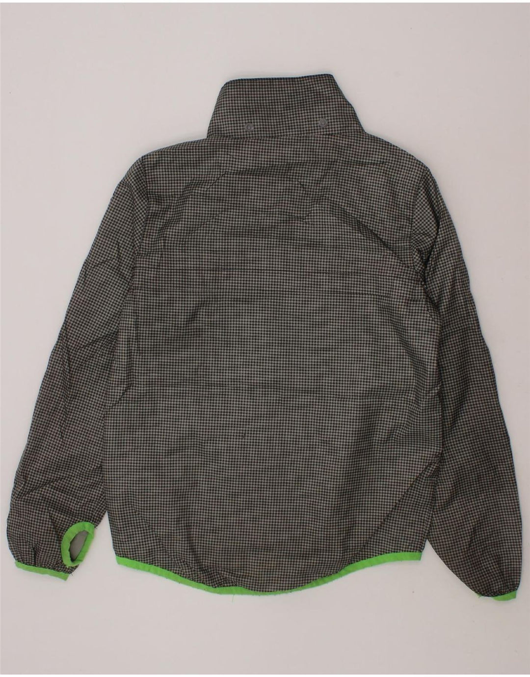 PUMA Boys Rain Jacket 5-6 Years Grey Check Polyester Vintage Puma and Second-Hand Puma from Messina Hembry 