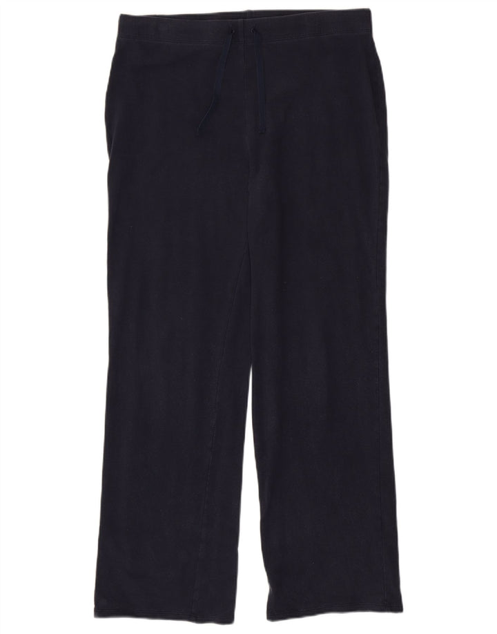MARKS & SPENCER Womens Tracksuit Trousers UK 14 Large Navy Blue Cotton