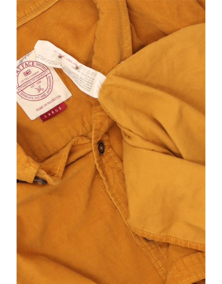 Fat Face Mens Corduroy Shirt Large Beige Cotton