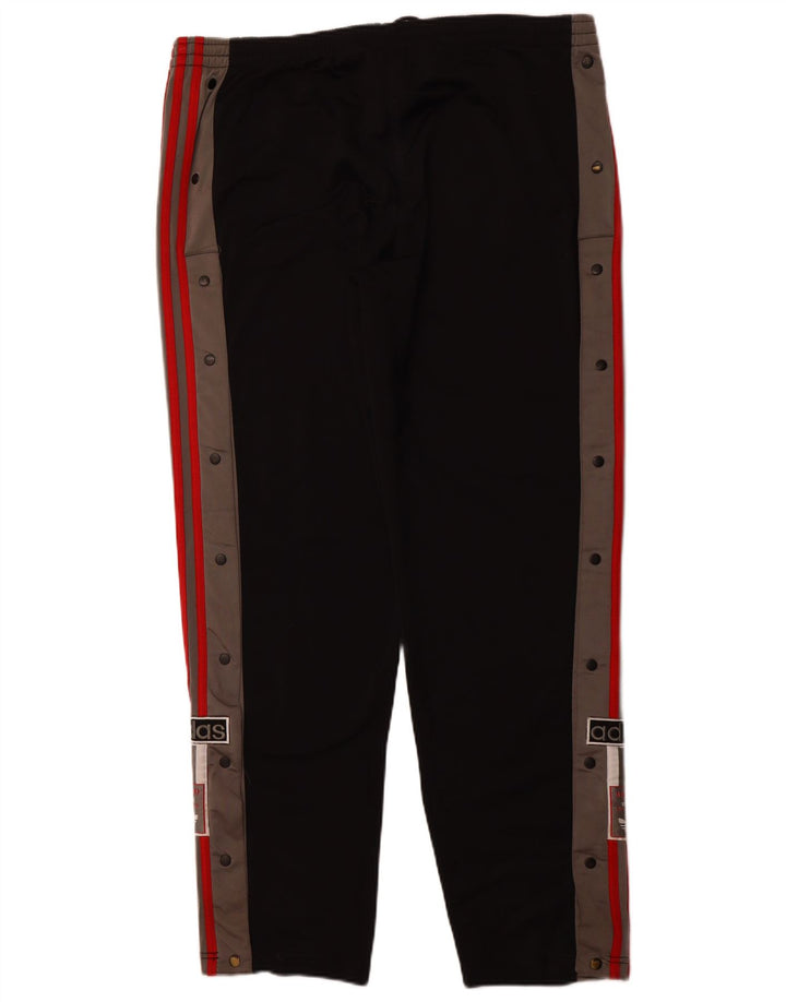 ADIDAS Womens Graphic Tracksuit Trousers Large Black Colourblock Sports