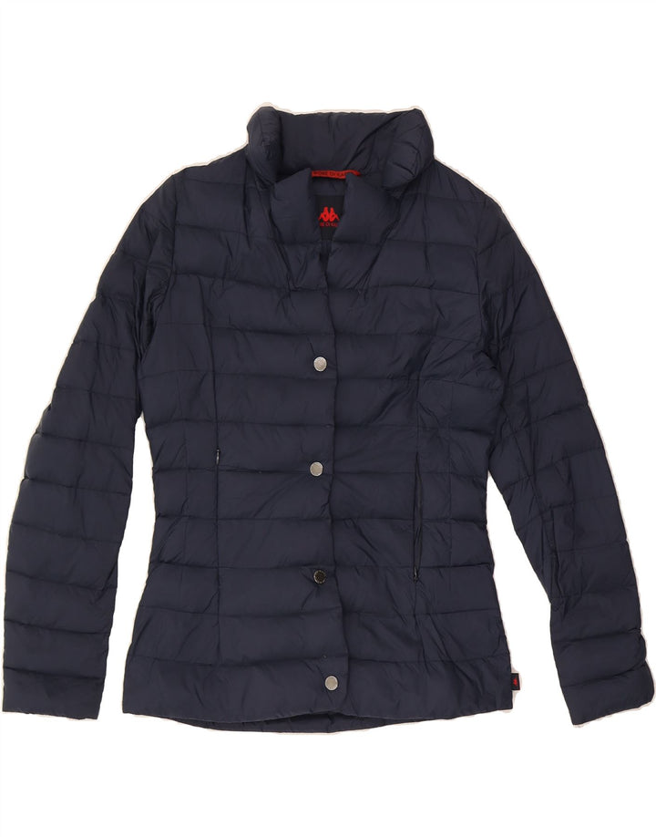 KAPPA Womens Padded Jacket UK 10 Small Navy Blue Nylon Vintage Kappa and Second-Hand Kappa from Messina Hembry 