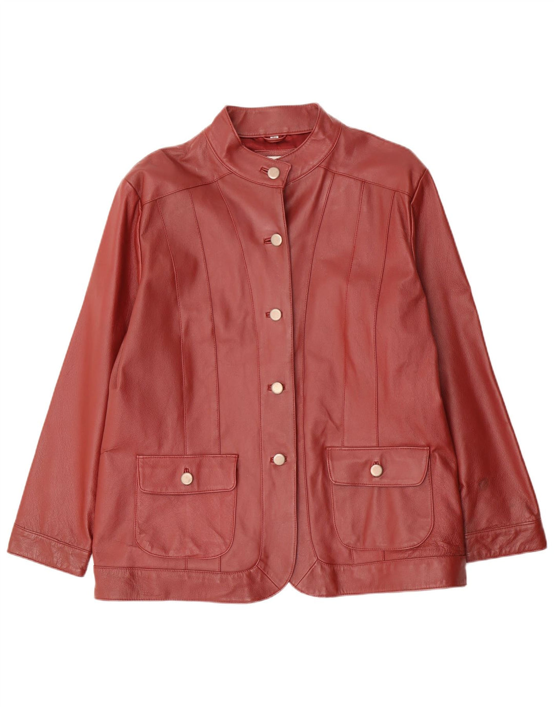 CLASSICS Womens Leather Jacket UK 26 4XL Burgundy Leather