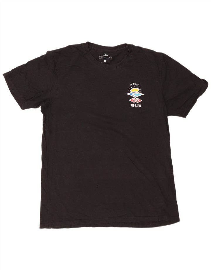 RIP CURL Mens Standard Fit Graphic T-Shirt Top 2XL Black Cotton