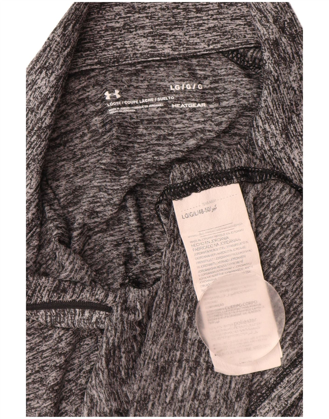 Under Armour Womens Heat Gear Top Long Sleeve UK 14 Large Grey Polyester