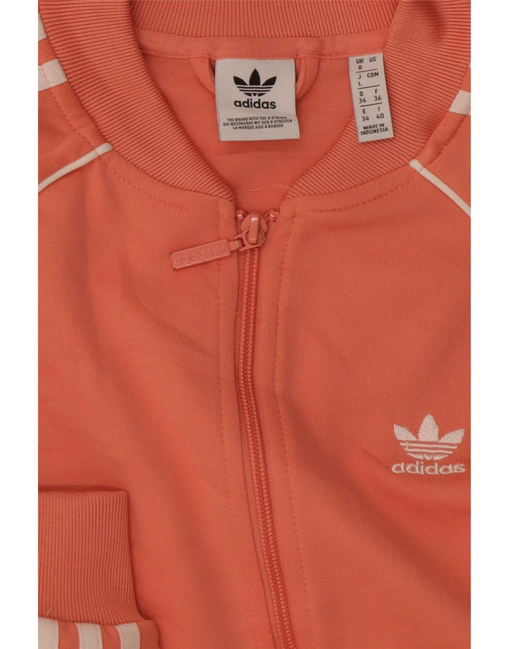 Adidas Womens Tracksuit Top Jacket UK 8 Small Pink