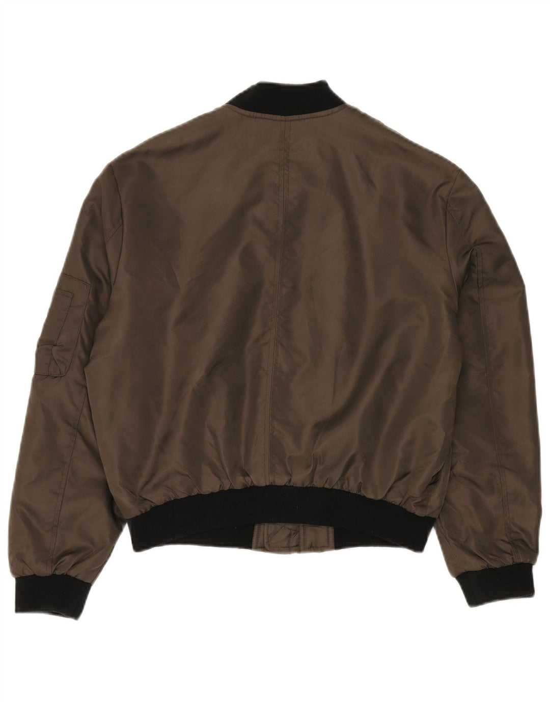 ZARA Womens Oversized Bomber Jacket UK 14 Medium Khaki Colourblock