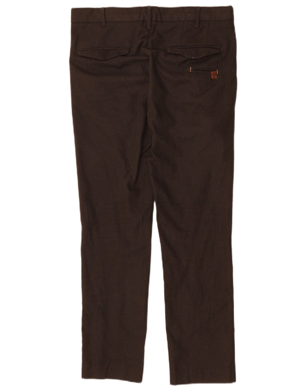 Zara Mens Slim Chino Trousers EU 38 Small W30 L29 Black Cotton