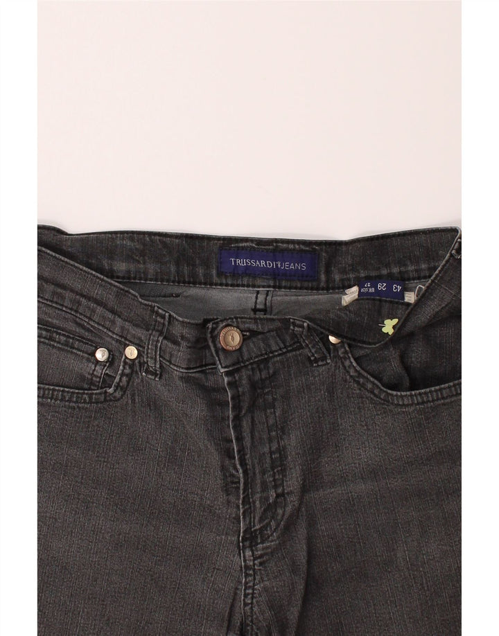 TRUSSARDI Womens Straight Jeans W27 L30 Grey Cotton Vintage Trussardi and Second-Hand Trussardi from Messina Hembry 