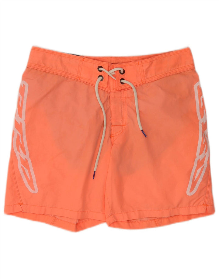 RRD Mens Graphic Swimming Shorts Medium Orange Polyester
