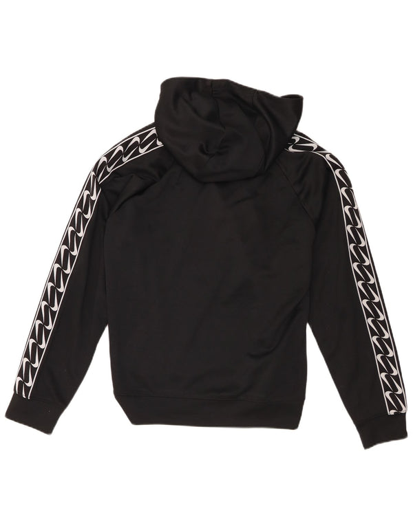 Nike Womens Graphic Oversized Hoodie Jumper UK 6 XS Black Polyester
