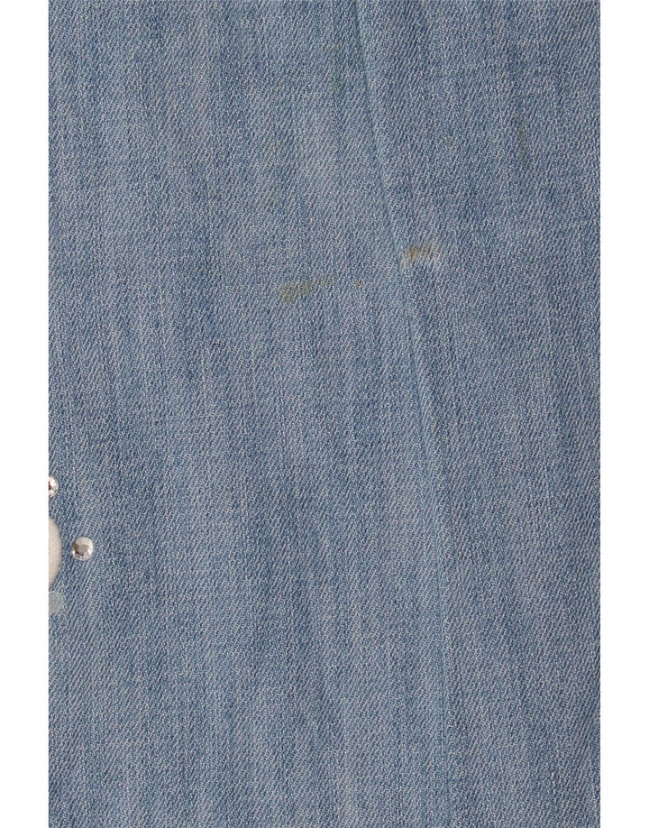 Roccobarocco Womens Bootcut Jeans IT 44 Medium W32 L33 Blue Floral Cotton