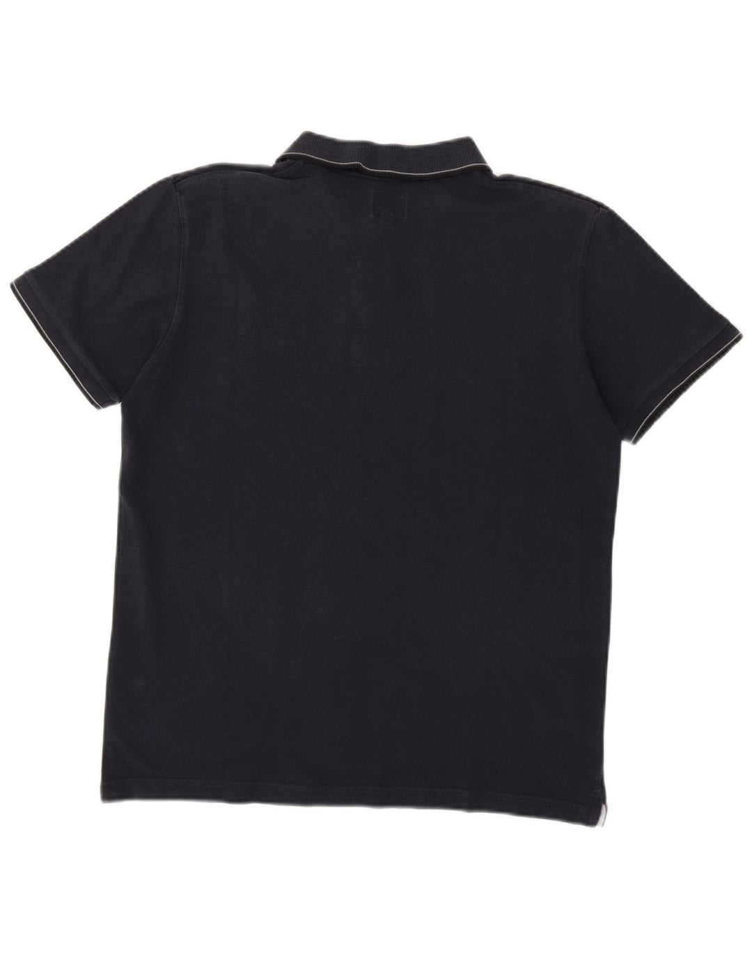LEE Mens Polo Shirt Large Navy Blue Cotton