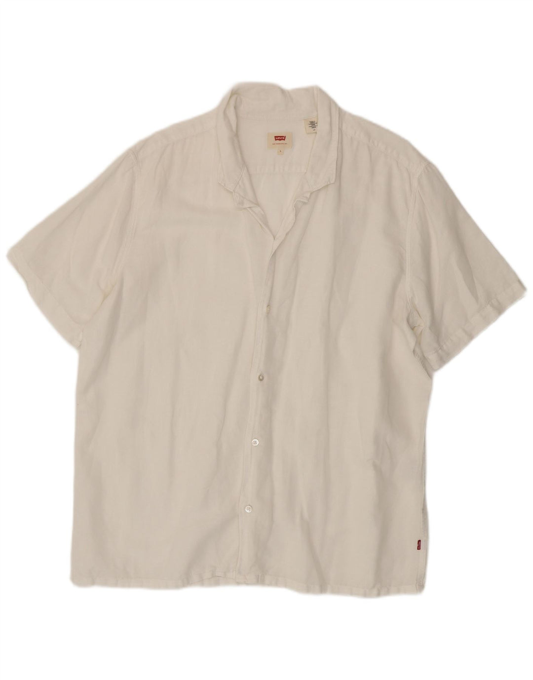 Levi's Mens Short Sleeve Shirt Large White