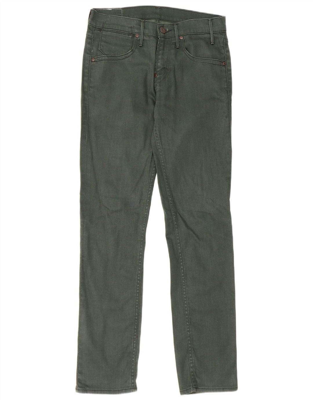 Levi's Womens 511 Slim Jeans W29 L32 Green Cotton