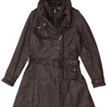 KHUJO Womens Trench Coat UK 18 XL Black Polyester