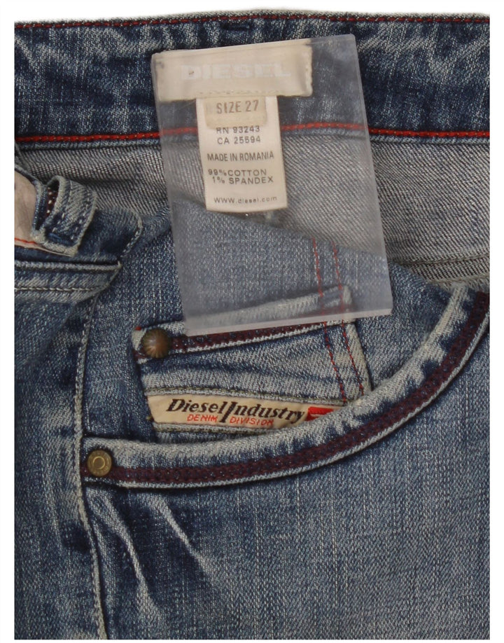 DIESEL Womens Mini Denim Skirt W27 Small Blue Cotton