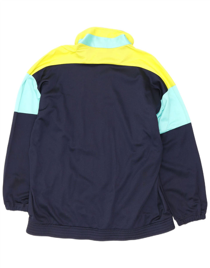 Sergio Tacchini Mens Tracksuit Top Jacket IT 52 Large Navy Blue Retro
