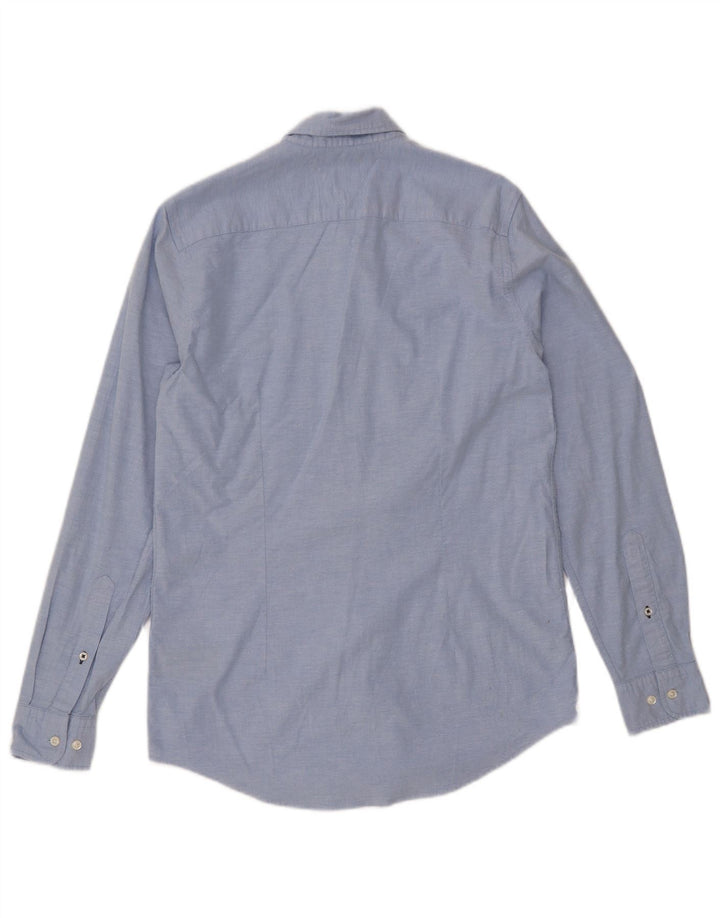 TOMMY HILFIGER Mens Slim Fit Shirt Medium Blue Cotton