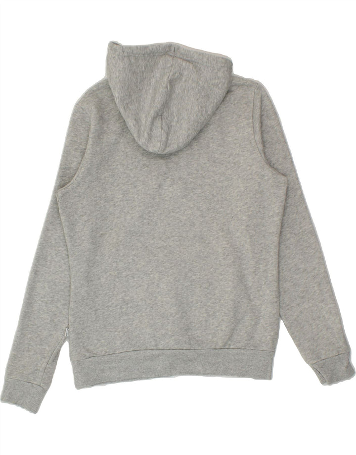 PUMA Womens Graphic Hoodie Jumper UK 12 Medium Grey Polyester Vintage Puma and Second-Hand Puma from Messina Hembry 