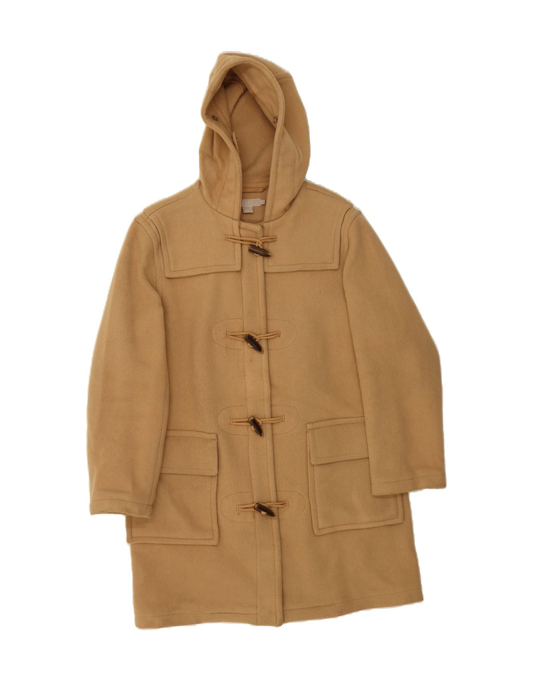 J. CREW Womens Oversized Hooded Duffle Coat UK 10 Small Beige Nylon Vintage J. Crew and Second-Hand J. Crew from Messina Hembry 