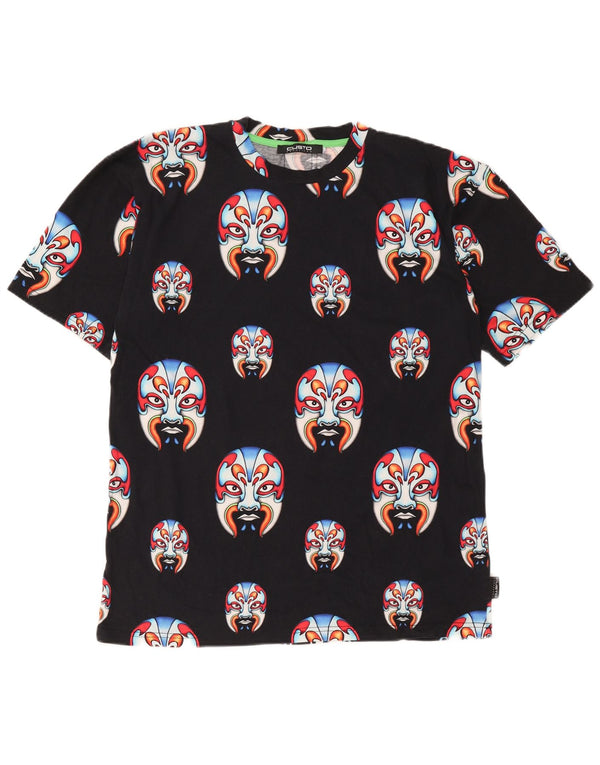 Custo Barcelona Mens Graphic T-Shirt Top Medium Black Cotton