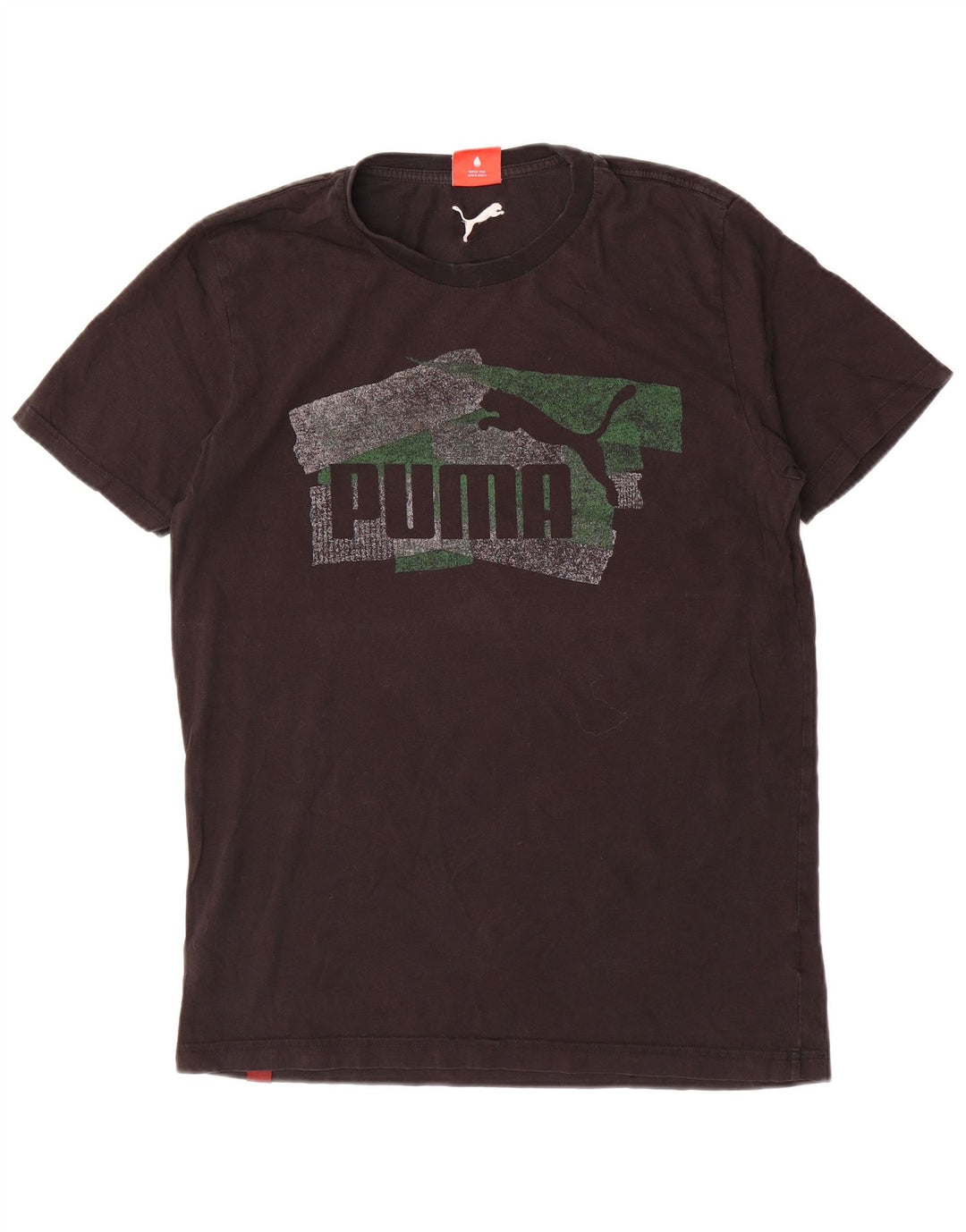 PUMA Mens Graphic T-Shirt Top Medium Navy Blue
