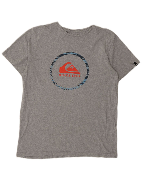 Quiksilver Mens Graphic T-Shirt Top Large Grey