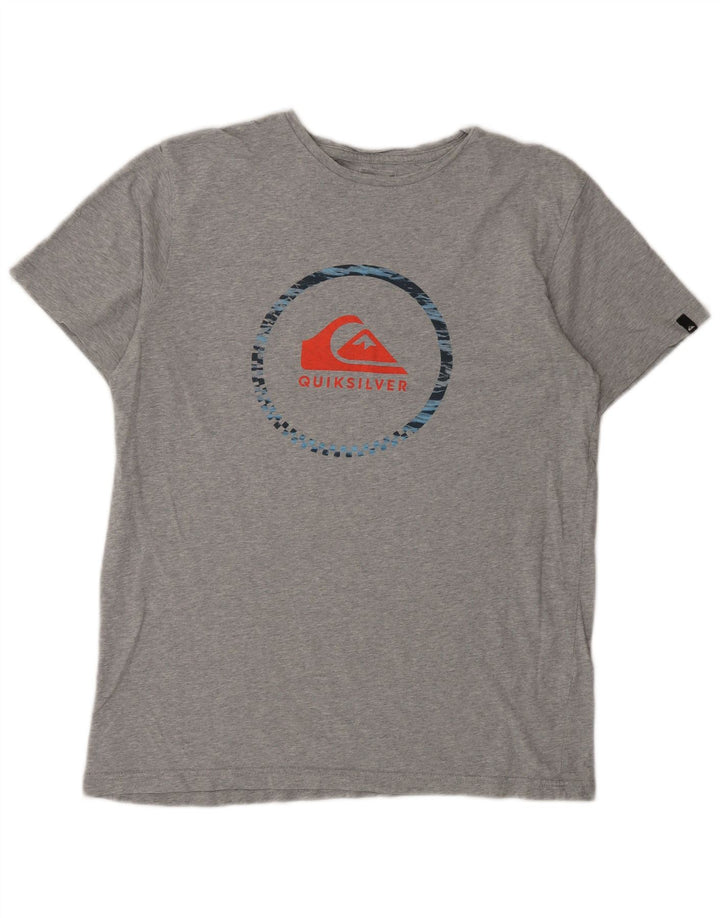 Quiksilver Mens Graphic T-Shirt Top Large Grey