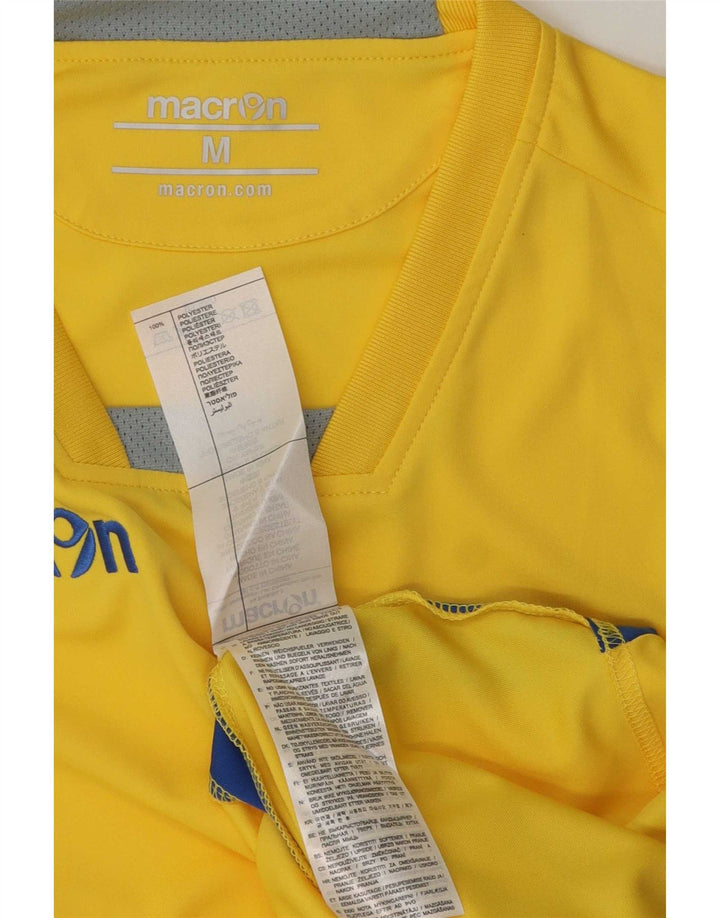 Macron Mens Graphic T-Shirt Top Medium Yellow Colourblock Polyester