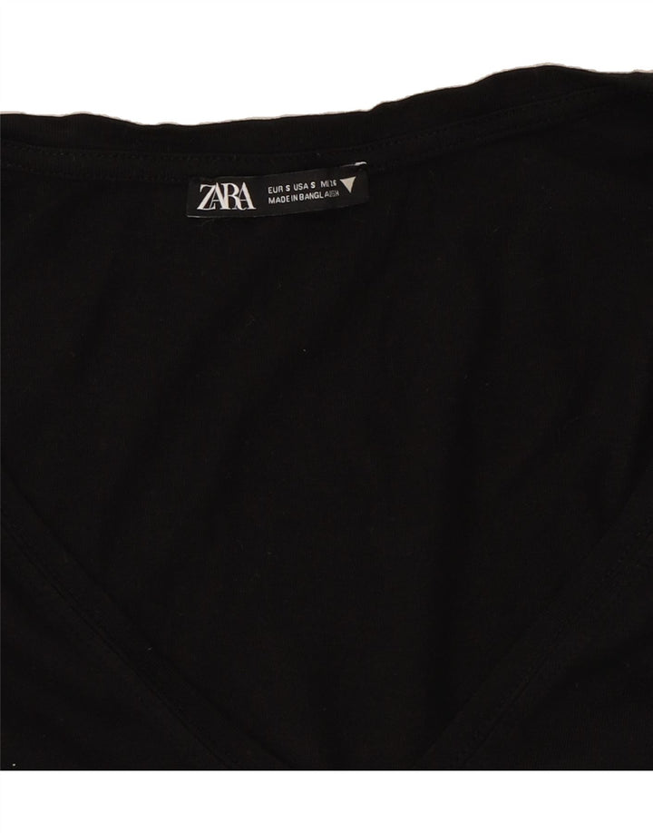 ZARA Womens Oversized T-Shirt Top UK 10 Small Black Vintage Zara and Second-Hand Zara from Messina Hembry 