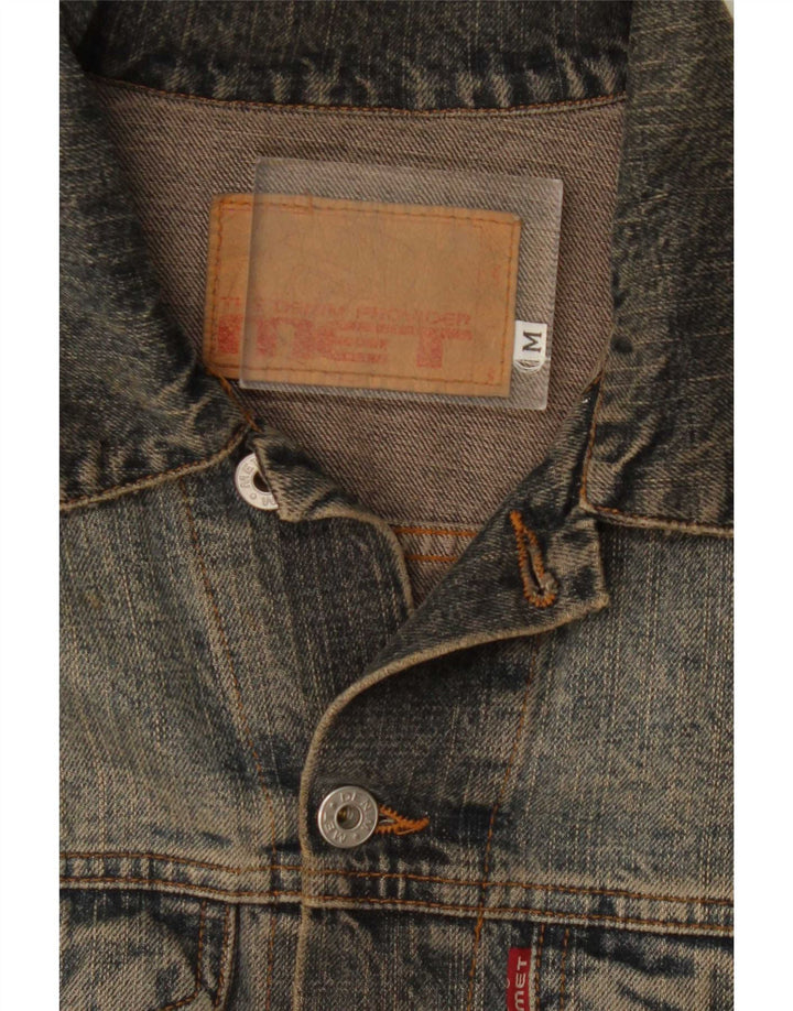 MET Womens Denim Jacket UK 12 Medium Blue Cotton