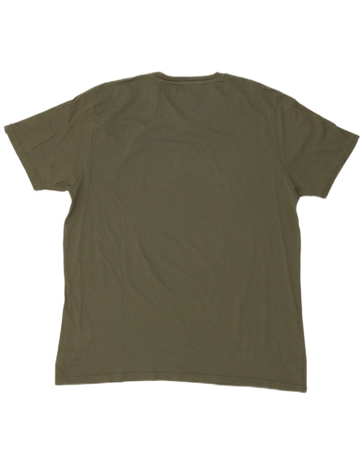 ALPHA INDUSTRIES Mens T-Shirt Top 3XL Khaki Cotton