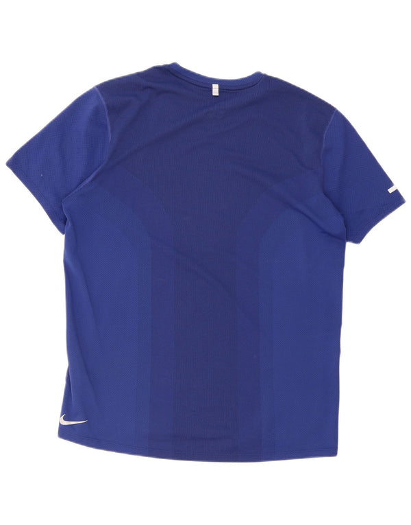 Nike Mens Dri Fit Graphic T-Shirt Top Medium Blue Polyester