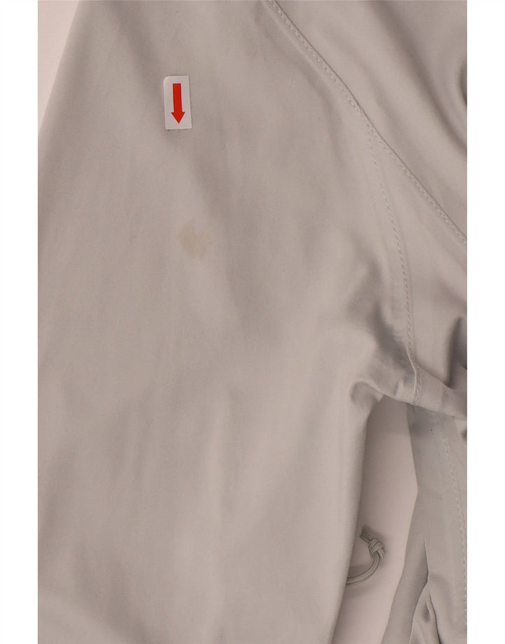 THE NORTH FACE Womens Hooded Rain Jacket UK 14 Large Grey Polyester